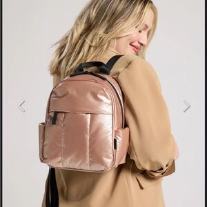 Calpak Luka Mini Backpack in Rose Gold